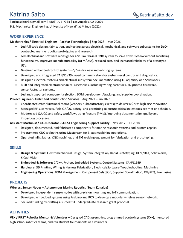 Resume preview